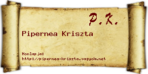 Pipernea Kriszta névjegykártya